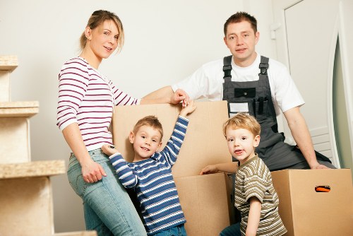 Protected moving team completing a careful delivery