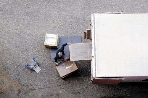 Waste items being sorted for compliant disposal