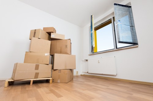 Removal crew planning access and loading for a Watford flat move