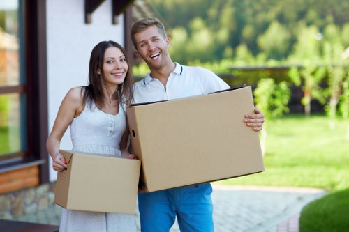 Careful wrapping and labelling during a packing service in Watford