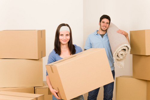 Watford removal van loaded with household boxes