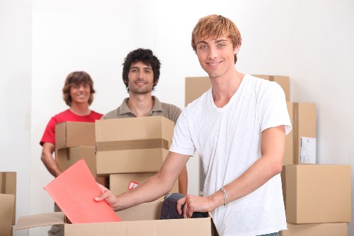 Local office moving service handling desks and storage units